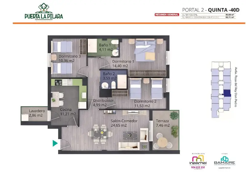 Venta Piso con calefacción en La Pilara Badajoz