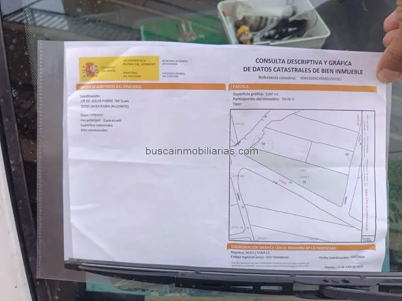Parcela urbana en venta en Dénia