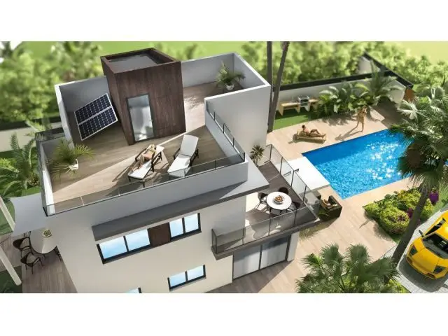 Chalet 3 Dormitorios Finestrat Nueva Construccion Piscina Jardin