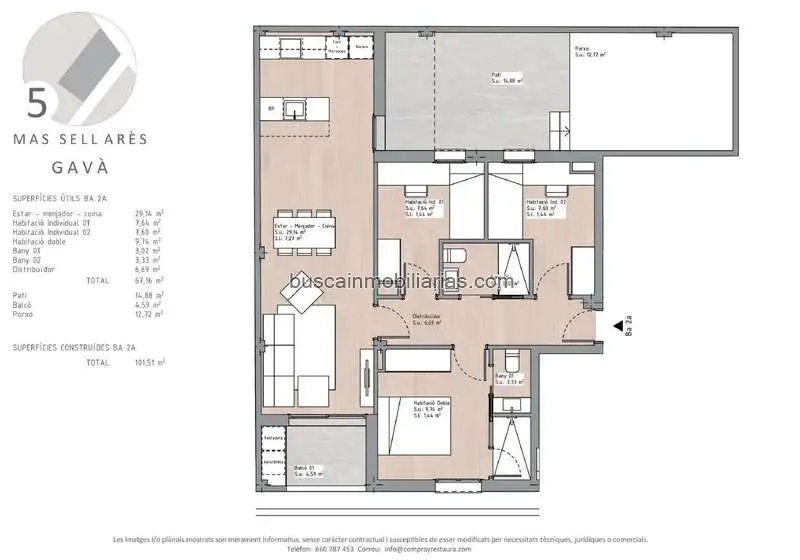 Planta Baja Obra Nueva Gavà 3 Dormitorios 2 Baños Patio Porche