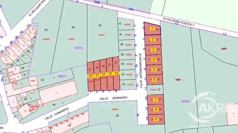 Venta 14 Parcelas Urbanas en Noez