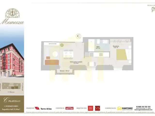 Piso en Venta en Centro 1 Dormitorio Amueblado