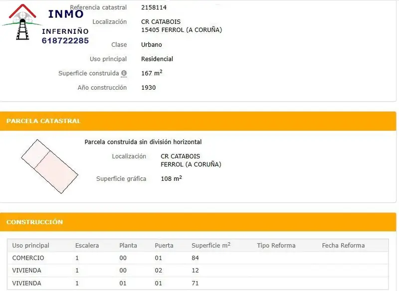 Casa en Venta en Ferrol 250m2 Necesita Reforma