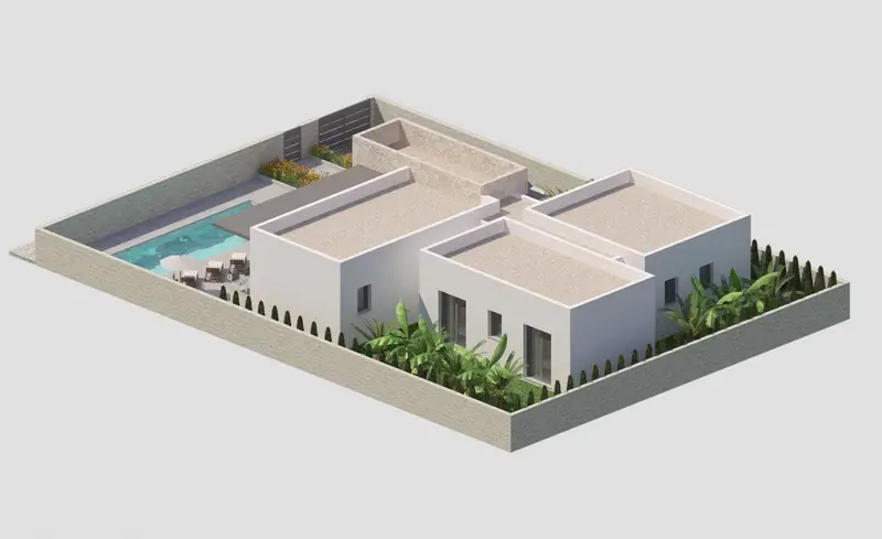 Villa Moderna en Benijofar con Jardin y Piscina Privada