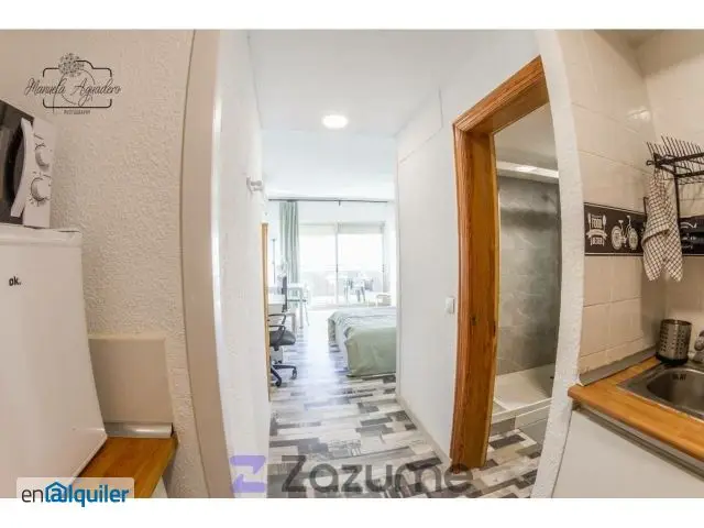 Alquiler Estudio Amueblado Centro con Ascensor y Terraza