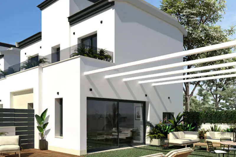 Bungalows en Gran Alacant: 2 o 3 dormitorios, piscina y jardin