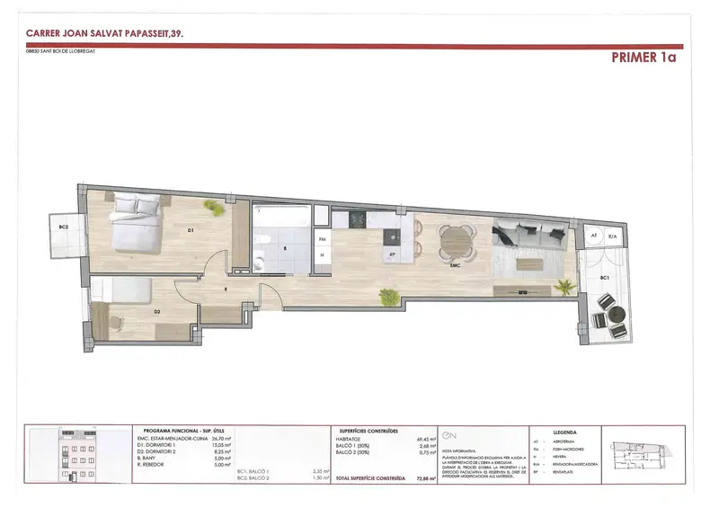 Venta Piso con Terraza en Sant Boi de Llobregat Centro