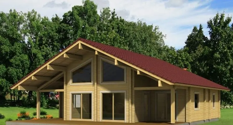 Casa Rustica de Madera Gerda 123.5m2