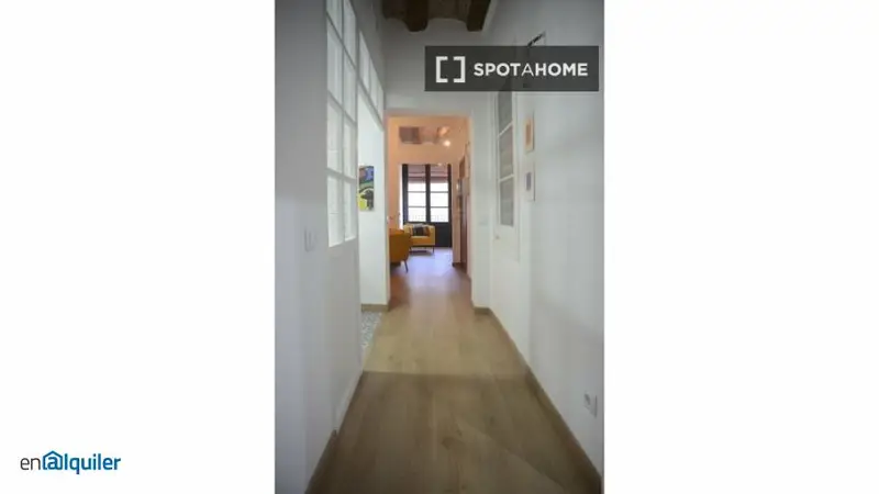 Apartamento 2 habitaciones Raval amueblado con balcon y electrodomesticos