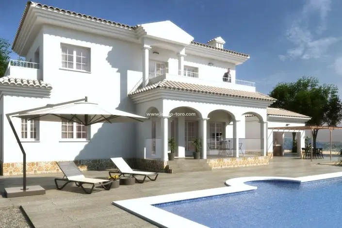 Villa 4 Dormitorios Pinoso Nueva Construccion Piscina Terraza
