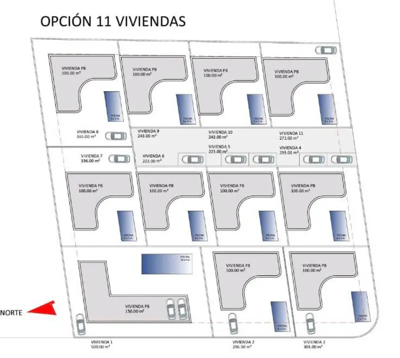 Solar en Los Montesinos 3592m2 - 11 Villas