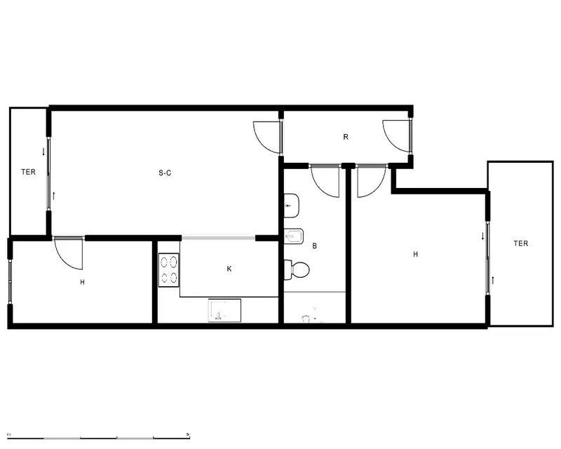 Garaje de 66m2 con 2 habitaciones en Tarragona