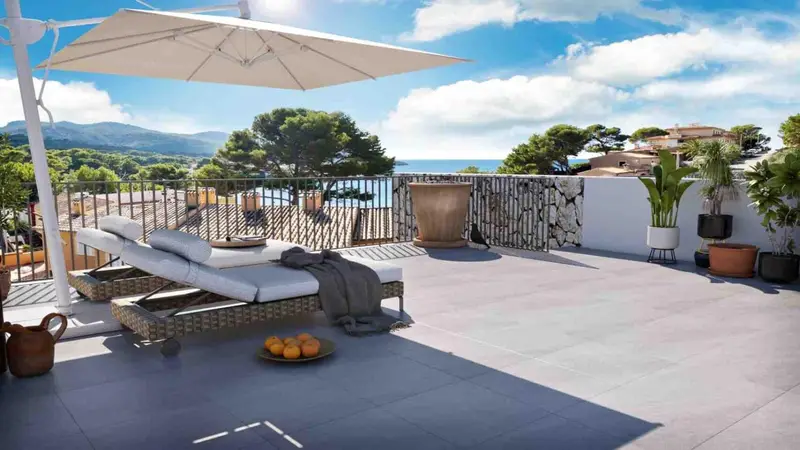 Atico en Venta Sant Elm Mallorca Lujo 3 Dormitorios Terraza Piscina