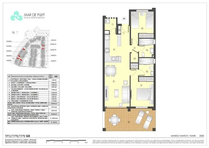 Apartamento 2 Dormitorios San Juan de Los Terreros