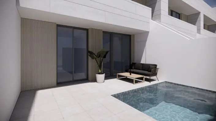 Bungalows de Lujo en San Javier: Piscina, Terrazas y Vistas al Mar