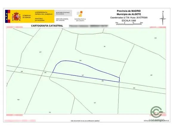 Suelo Rustico en Venta Algete Madrid 03806ha