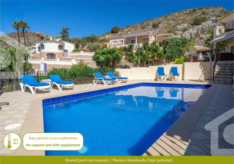 Alquiler Invierno Villa Moraira Chimenea Piscina Amueblada Playa Portet