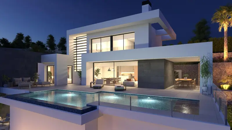 Villa de Lujo en Cumbre del Sol con Vistas al Mar