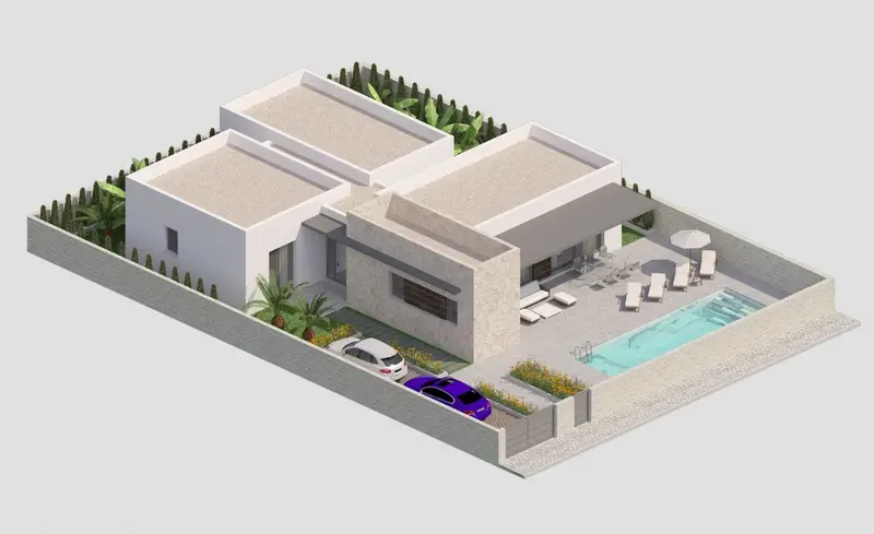 Villa Moderna en Benijofar con Jardin y Piscina Privada