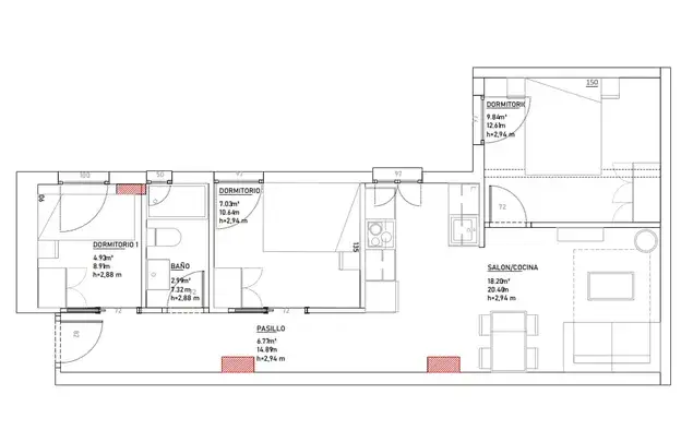 Rent 1 bedroom apartment of 50 m² in Madrid