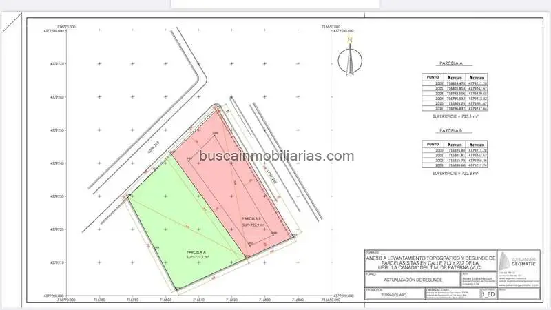 Parcela Rustica en Venta Paterna 712m2 Cerca del Metro