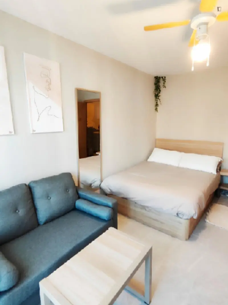 Habitacion Individual con Balcon Nevera y Smart TV