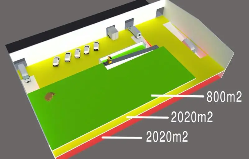 Almacén 60m Fachada, Sótano 120 Coches, 2020m2