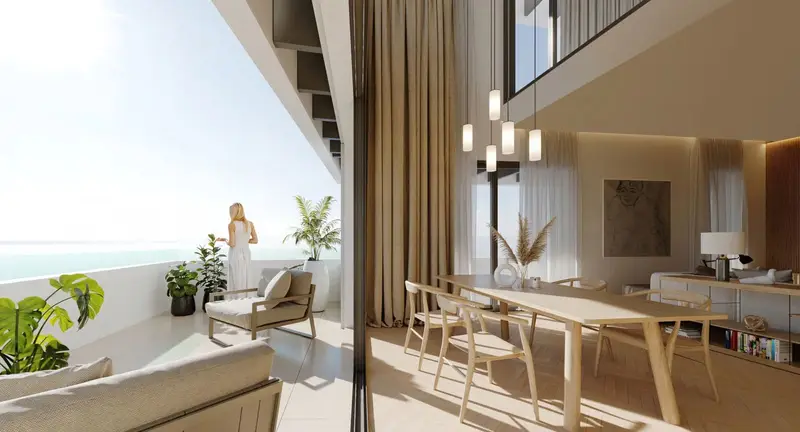 Atico Duplex en Malaga Costa Primera Linea de Playa
