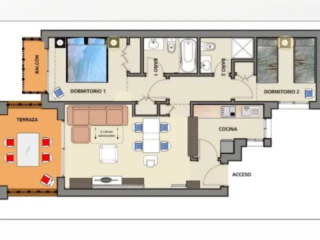 Apartamento 2 Dormitorios Roda Golf Beach Resort