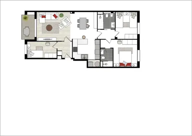 Piso 75m2 3 habitaciones 2 baños Corró D'Avall