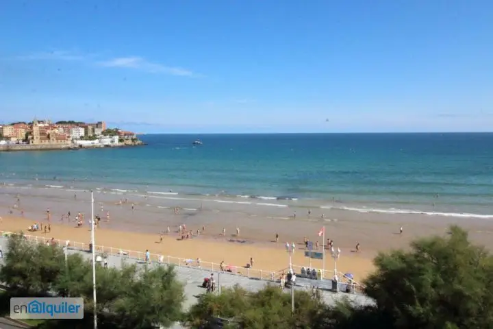 Alquiler Piso Centro Gijon Vistas al Mar 3 Dormitorios 2 Baños