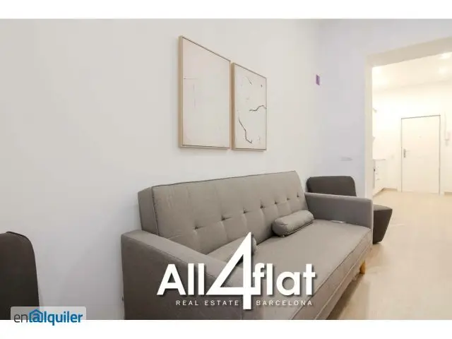 Alquiler Piso Amueblado Eixample 45m2 Patio Privado