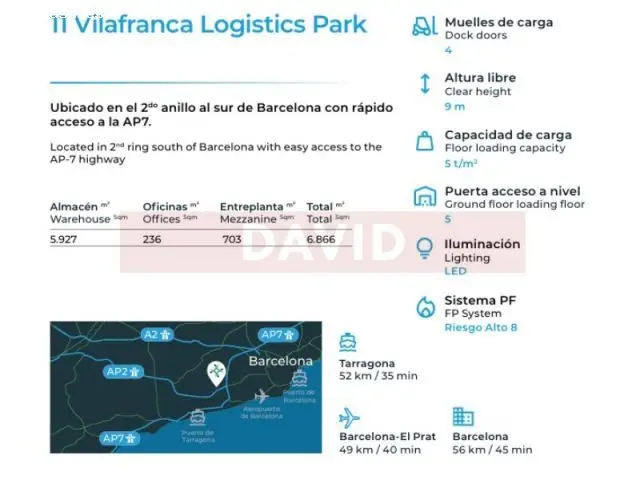 Nave Logística en Alquiler Vilafranca del Penedès 6866m2