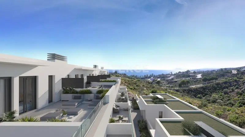 Casas Adosadas en Manilva con Vistas al Mar