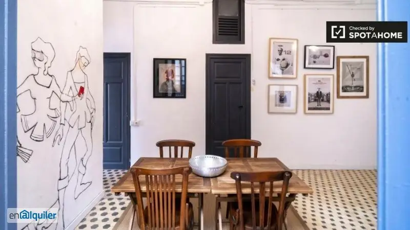 Apartamento 1 Dormitorio El Mercat Valencia Amueblado Aire Acondicionado