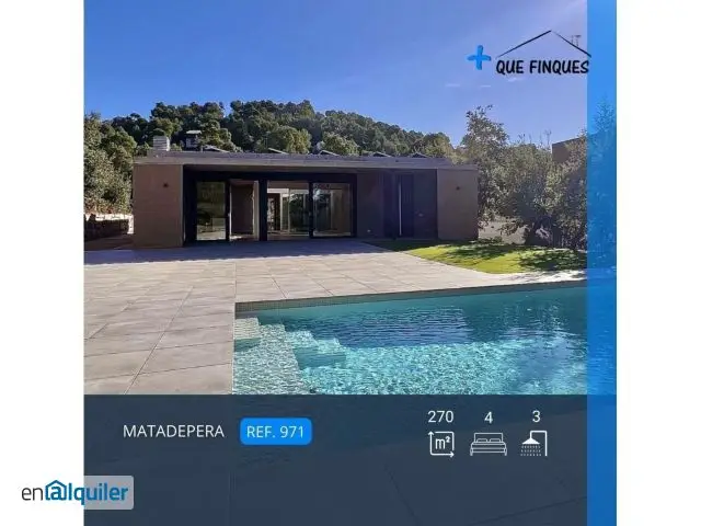 Casa en Matadepera 270m2 4 habitaciones Jardin Piscina