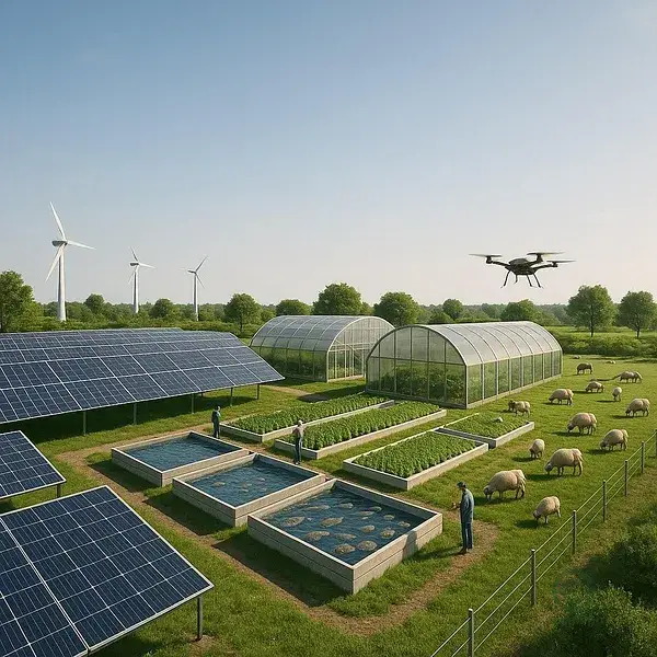 Hectárea Sevilla Proyecto Agrovoltaico Acuapónico Alta Rentabilidad