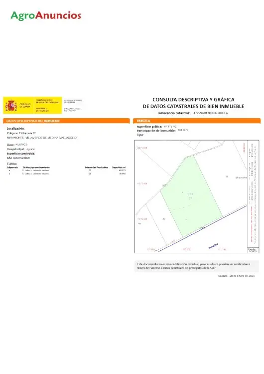 Venta  de Terreno de secano en Valladolid