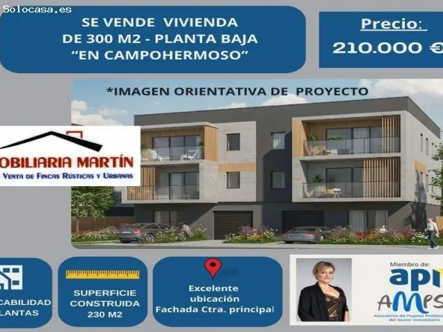 Planta Baja en Campohermoso 300m2 Para Reformar o Edificar