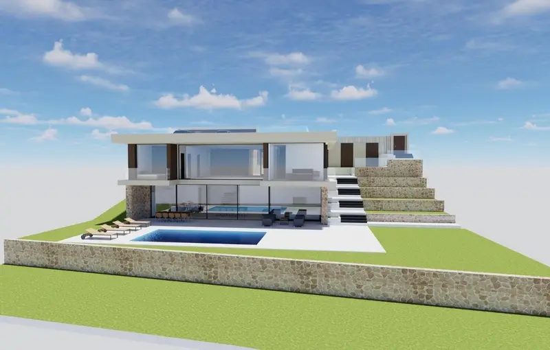 Terreno con Proyecto Chalet Moderno Calahonda