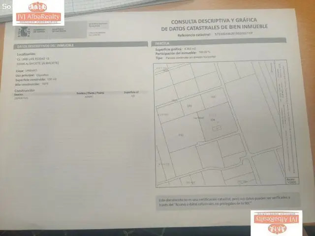 Parcela en Venta Urb Las Rosas 4352m2 con Piscina