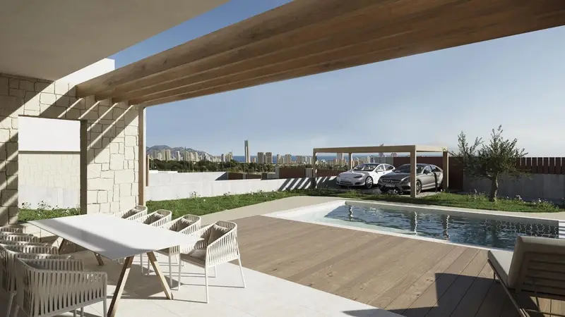 Villa en Finestrat con Piscina y Vistas a Benidorm