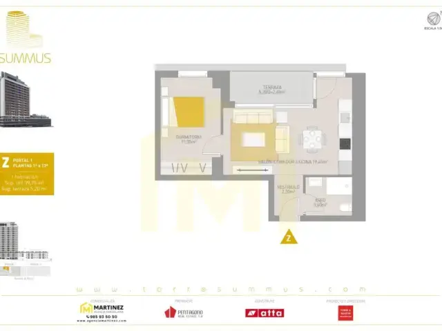 Piso 1 Dormitorio en Roces  Nueva Construccion
