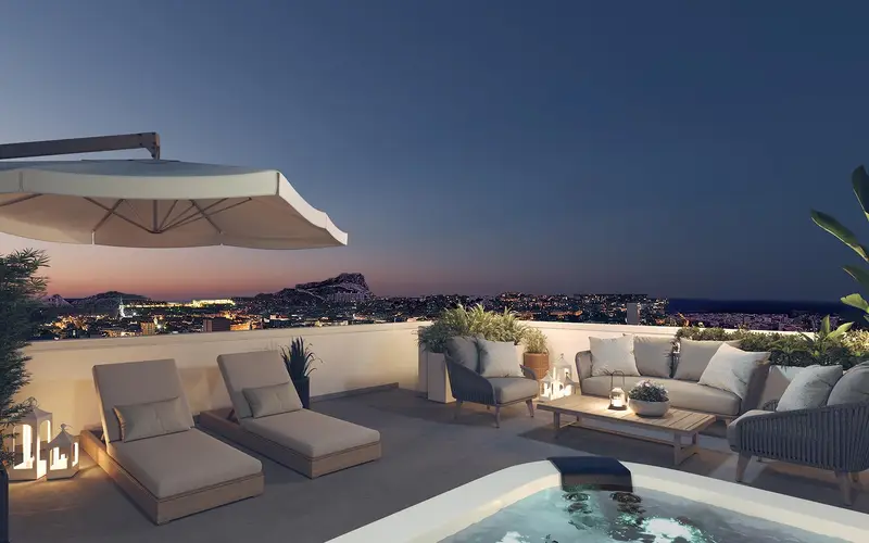 Atico en San Agustin Alicante con Vistas al Mar y Piscina