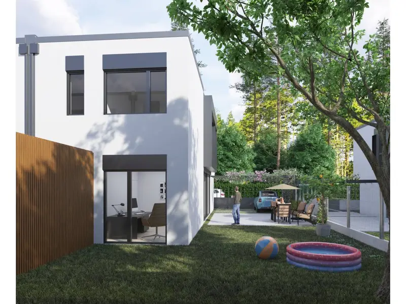 Casa nueva en Ames con terraza y jardin cerca de Santiago
