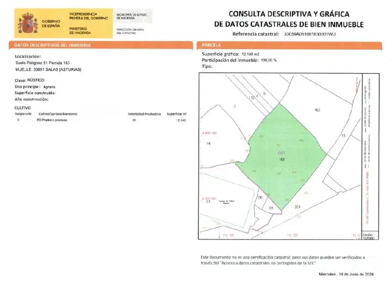 Venta Finca Rustica La Espina Salas
