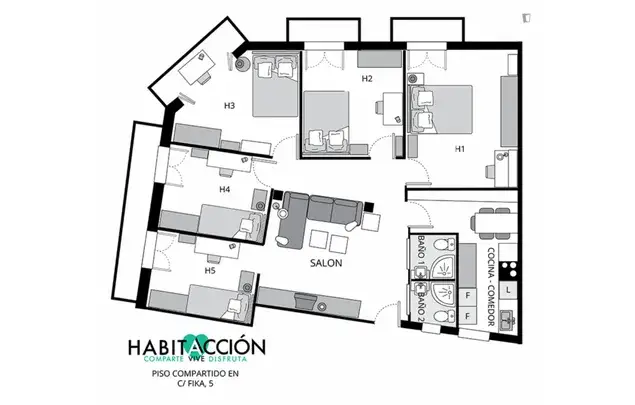 Apartamento 5 Dormitorios Bilbao Casco Viejo