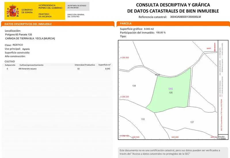 Terreno en Venta Raspay Murcia: Parcela con Vistas