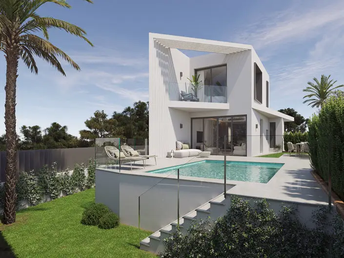 Villa Moderna en El Campello Alicante 2 y 3 Dormitorios