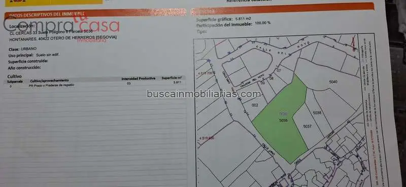 Parcela Urbana en Venta Otero de Herreros 5811m2